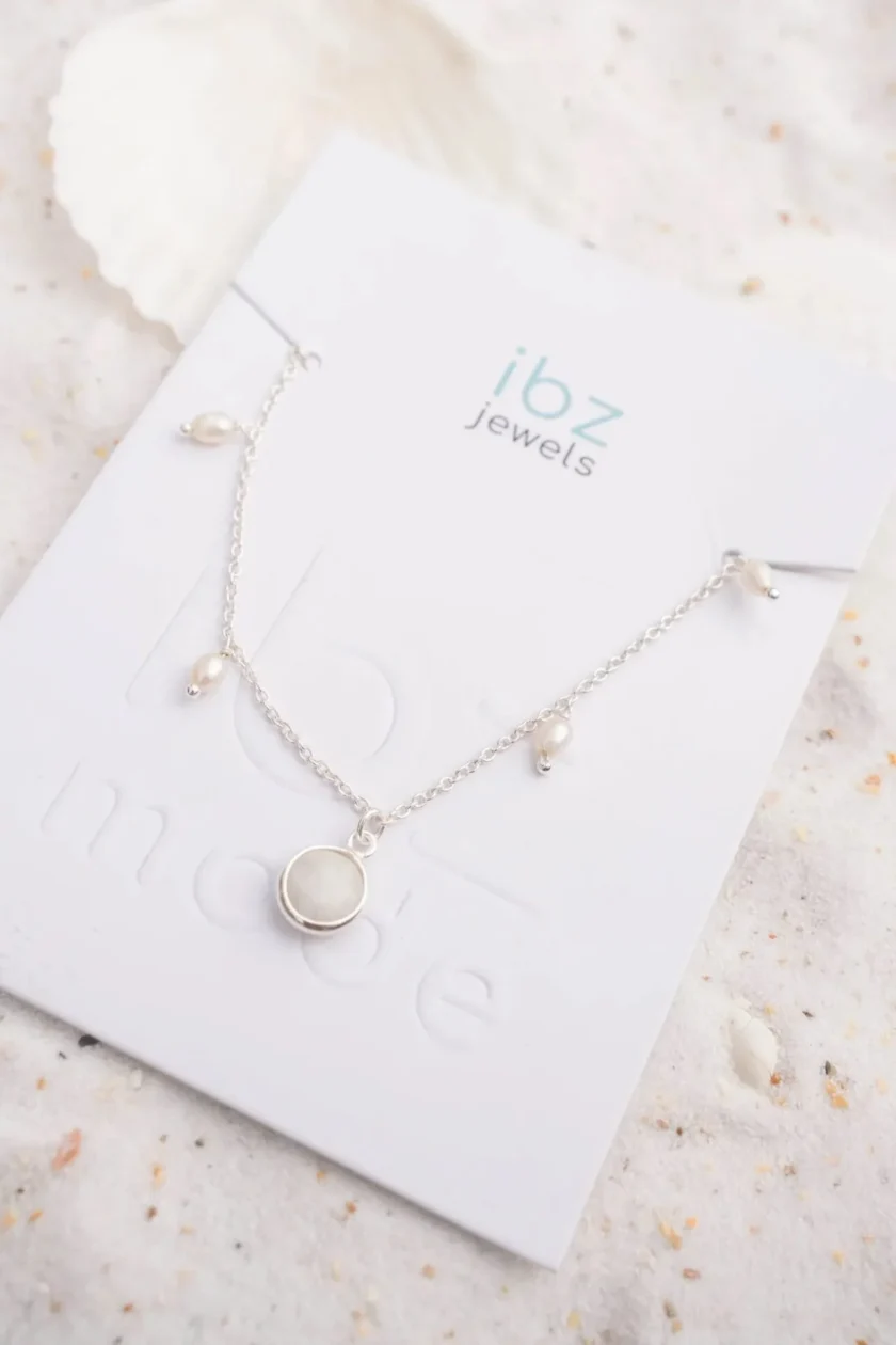 Single Bracelet Pearl Silver White - Afbeelding 2