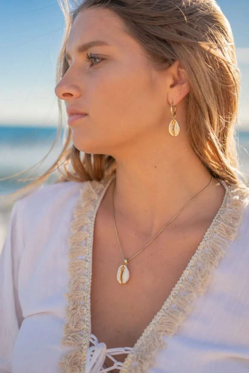 Earring shiny Shell Gold - Afbeelding 4