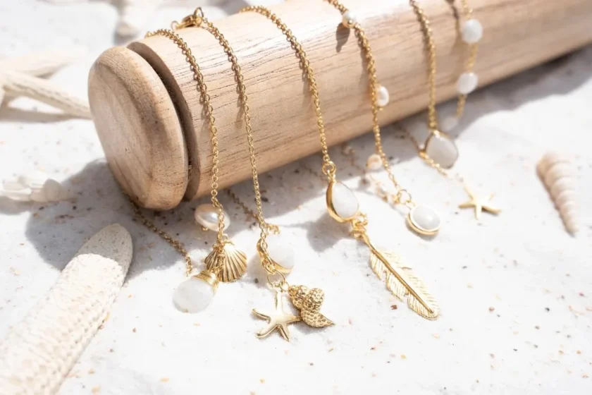 Single Bracelet Shell Gold White - Afbeelding 5