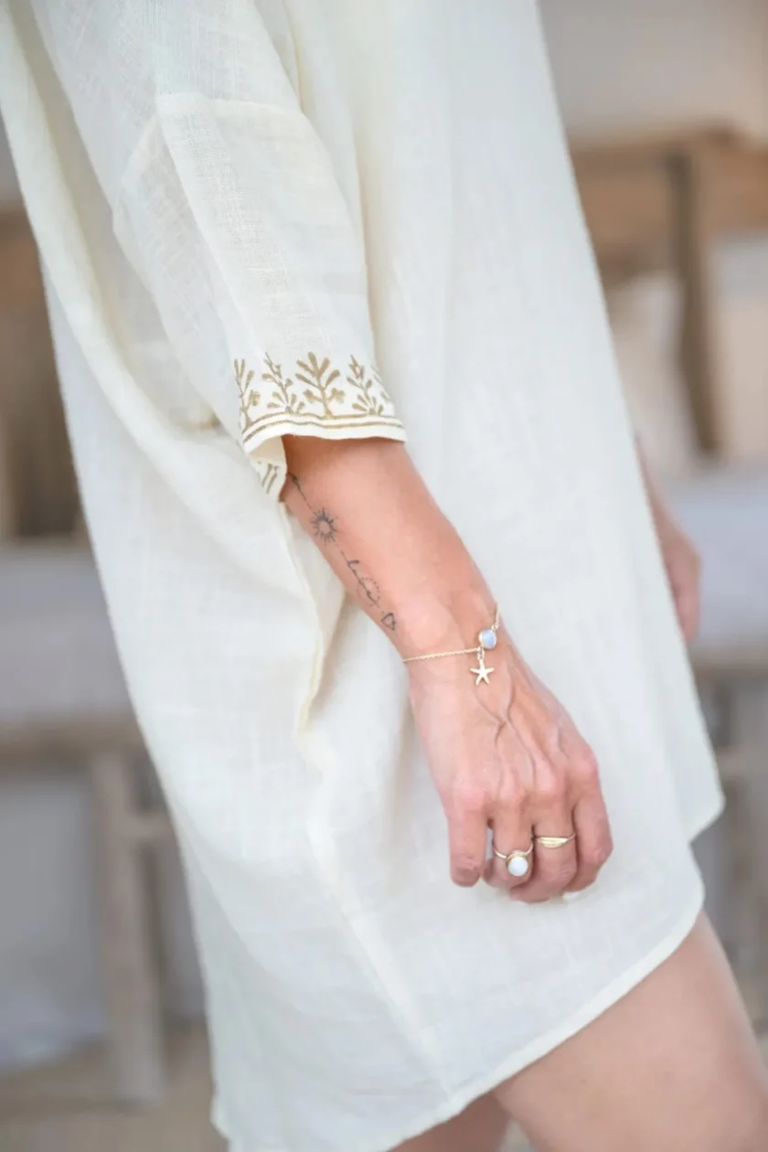 Single Bracelet Seastar Gold White - Image 4