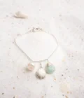 Single Bracelet Shell Silver Aqua – Image 4