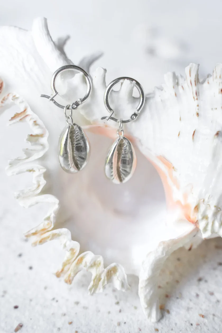 Earring Shell Silver