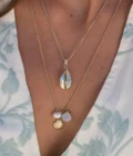 Single Necklace Shell Gold White – Bild 4