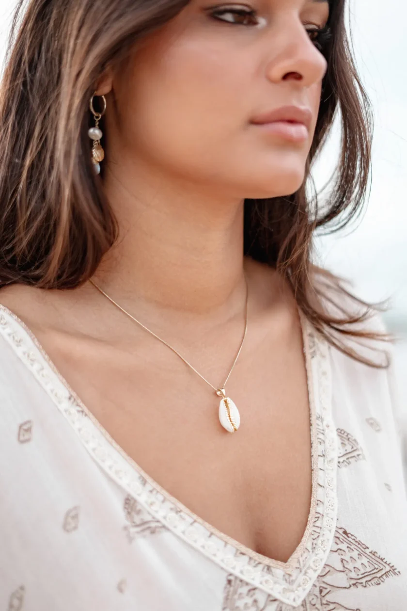 Long Kaftan Mistico Nomada Ivory - Afbeelding 7