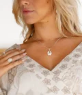 White Shell Necklace Silver - Afbeelding 2