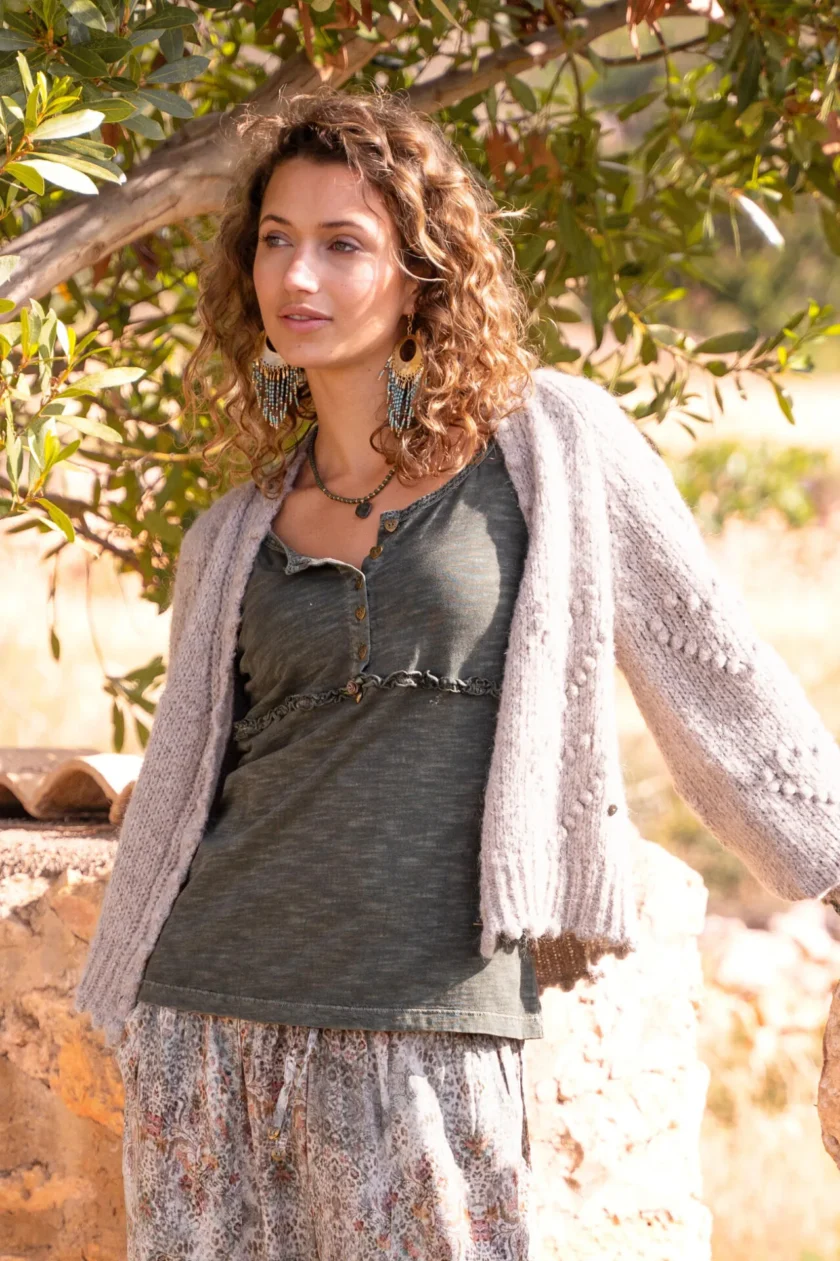 Necklace - Stones and green heart, Isla Ibiza Bonita - Afbeelding 3