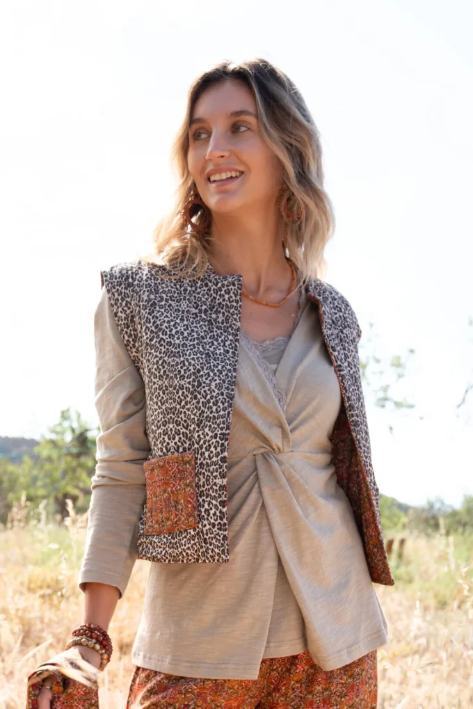Gilet Totana Leopard Loja