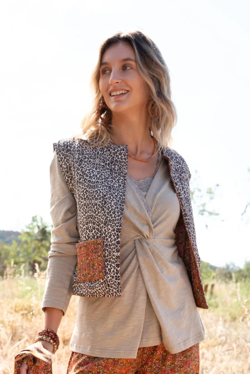 Gilet Totana Leopard Loja