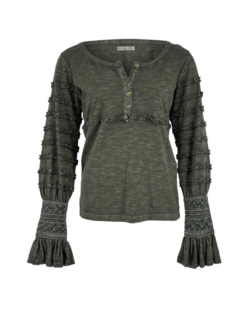 T-Shirt Rosa Lirio Dark Green, Isla Ibiza Bonita - Afbeelding 2