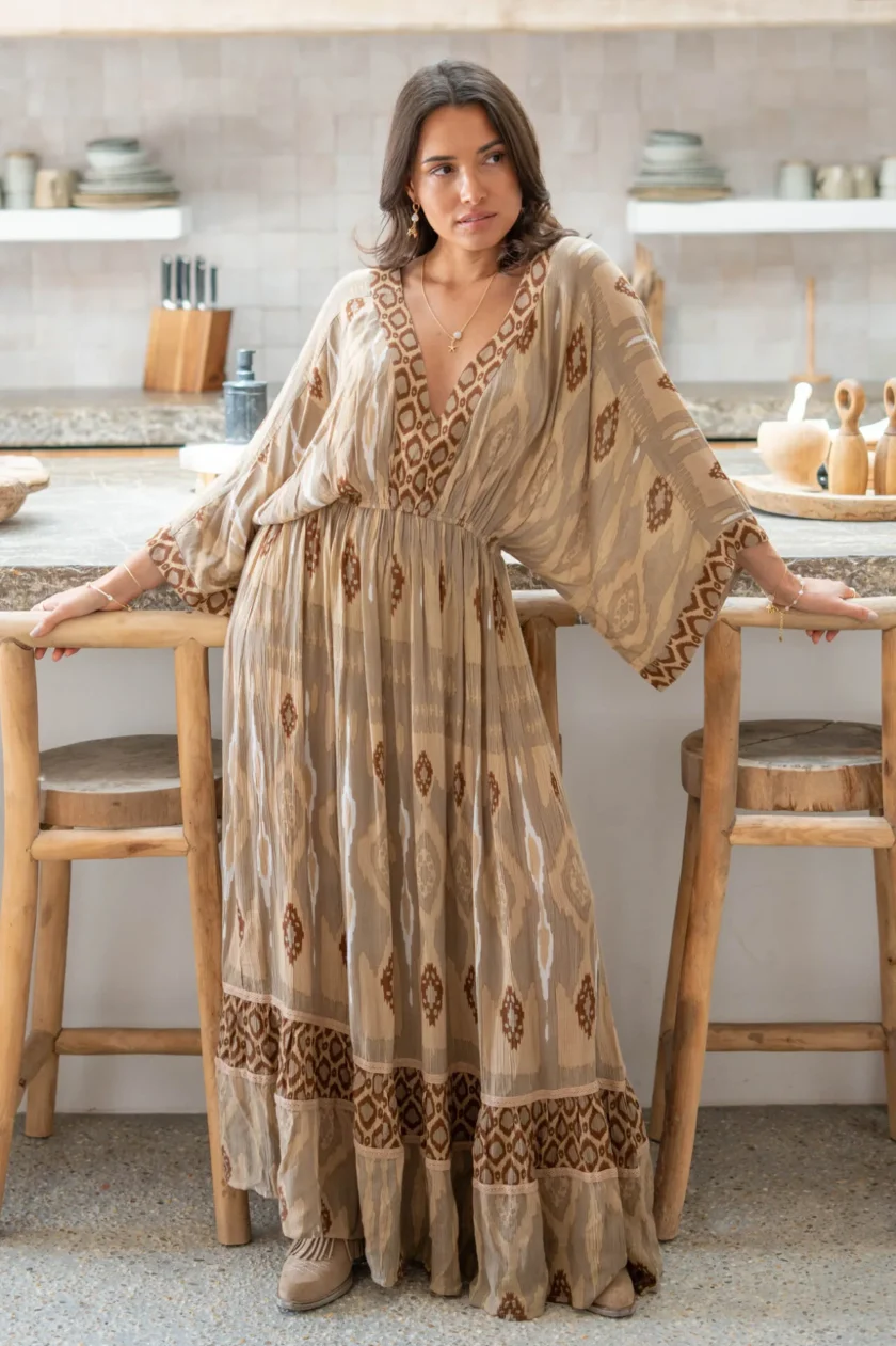 Dress Divina Estampado Ecru - Afbeelding 7