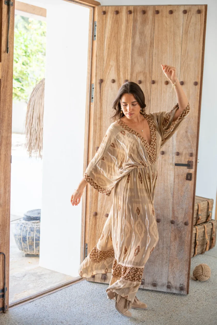 Dress Divina Estampado Ecru - Afbeelding 6