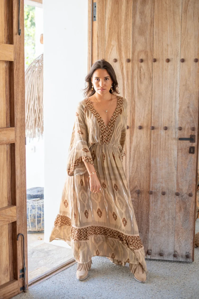 Dress Divina Estampado Ecru - Afbeelding 5