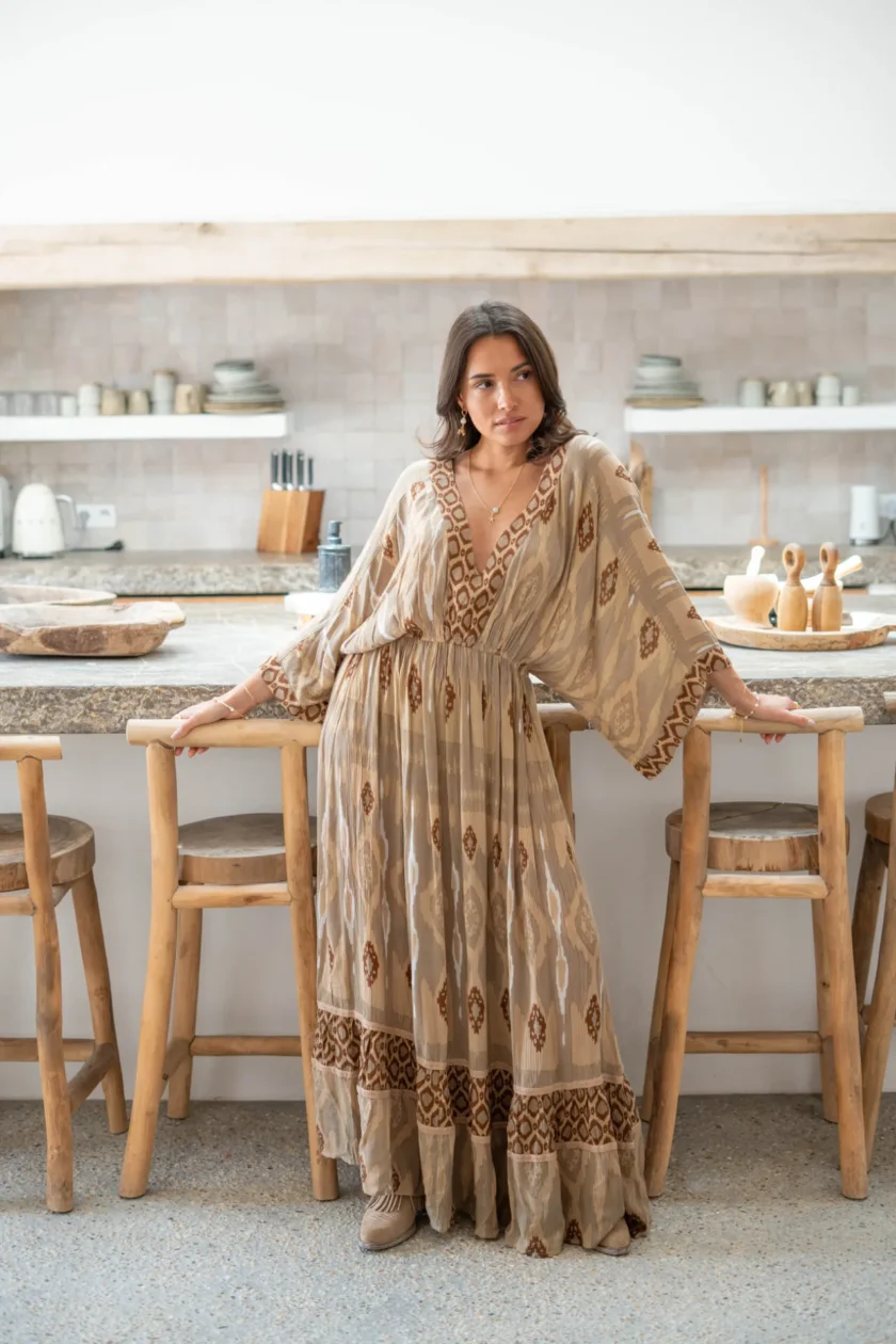 Dress Divina Estampado Ecru - Afbeelding 3
