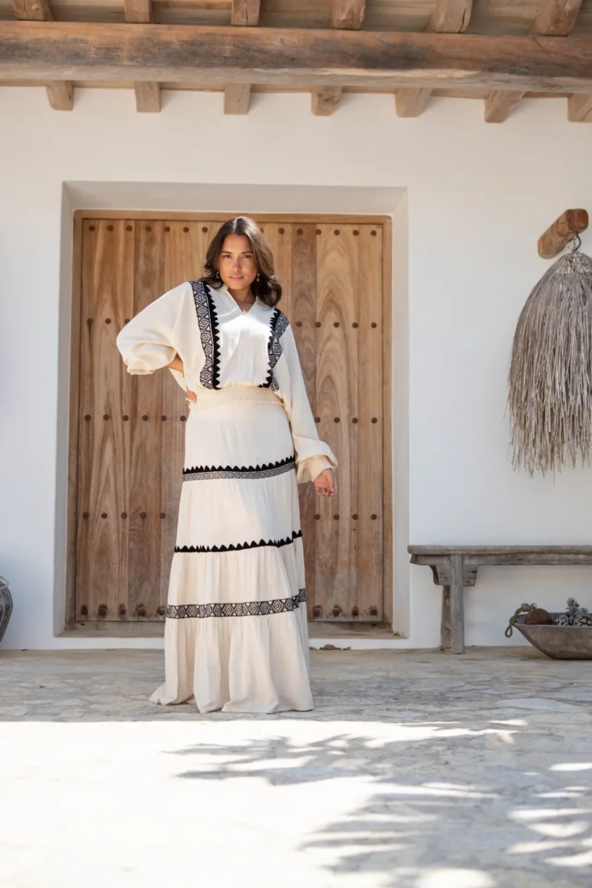 Blouse Briso Ventana Ecru - Afbeelding 7