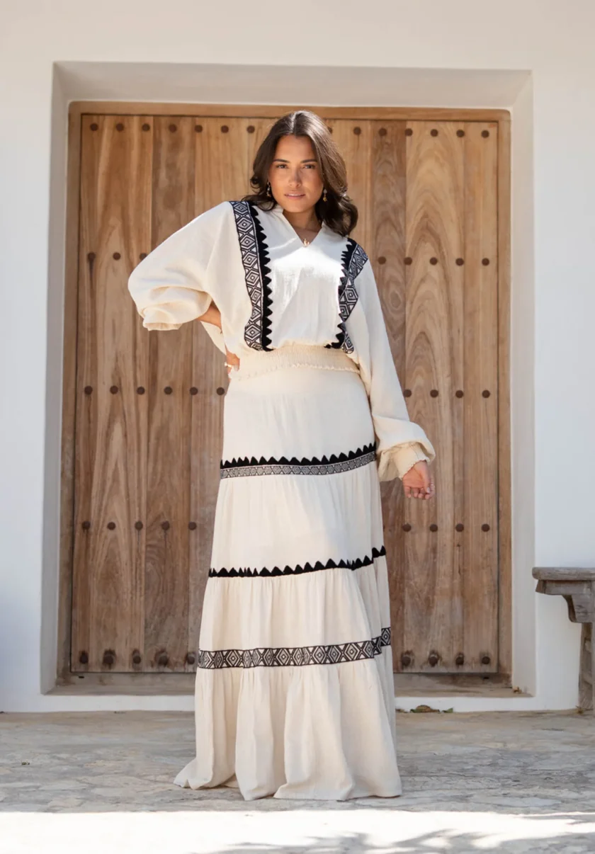 Blouse Briso Ventana Ecru - Afbeelding 9