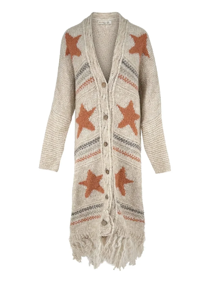 Long Cardigan La Nieve Cream - Afbeelding 2