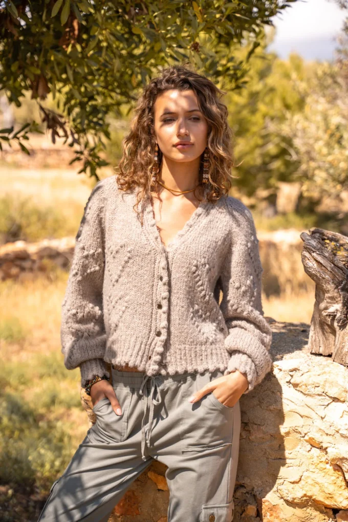 Cardigan Corazon Beige
