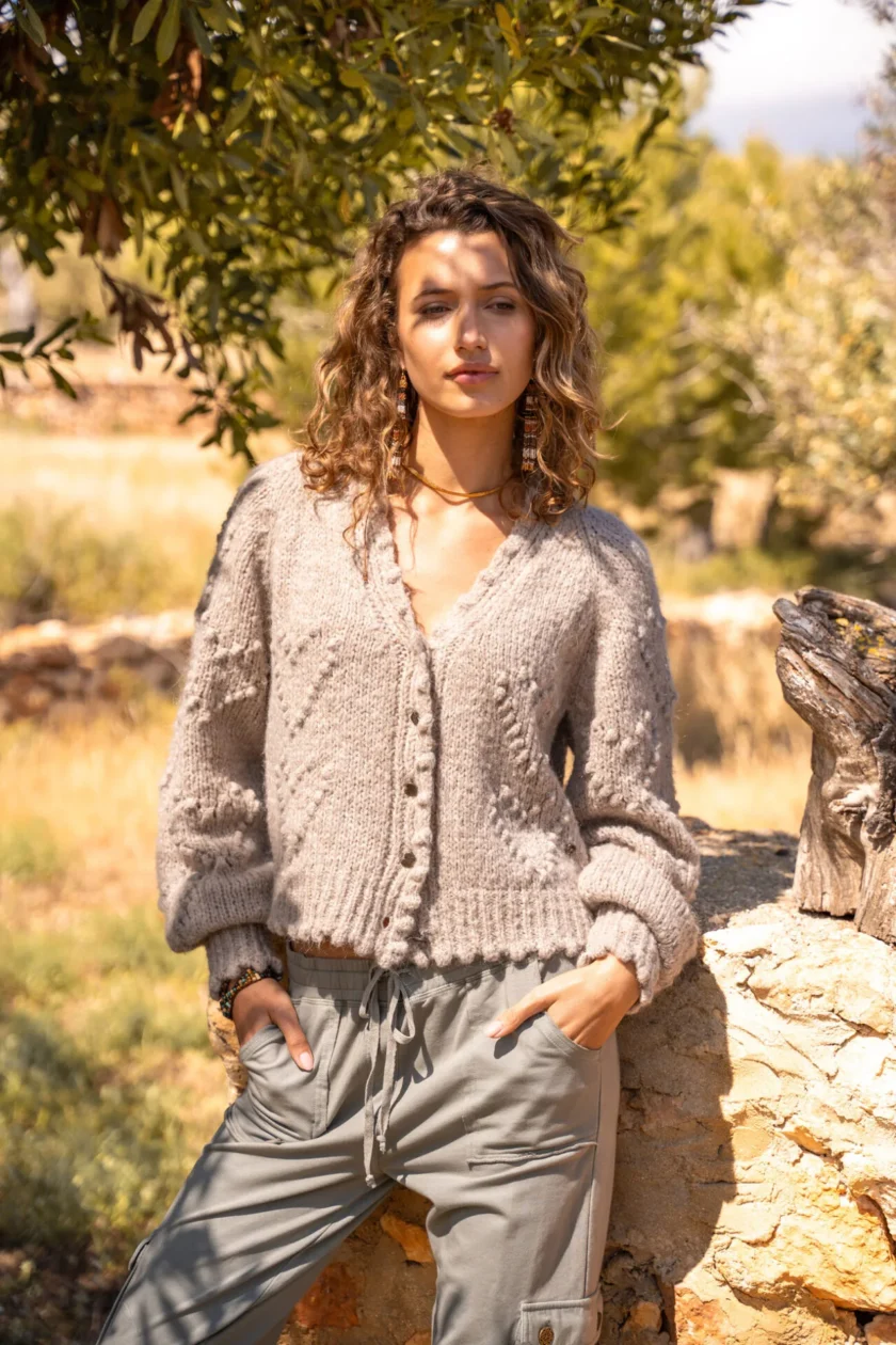 Cardigan Corazon Beige