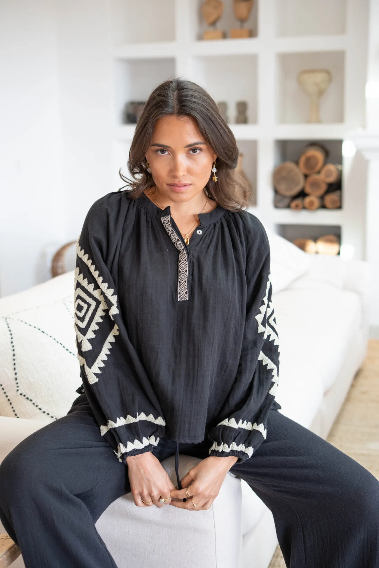 Blouse Ventana Libre Black 5 Blouse Ventana Libre Black - Afbeelding 5