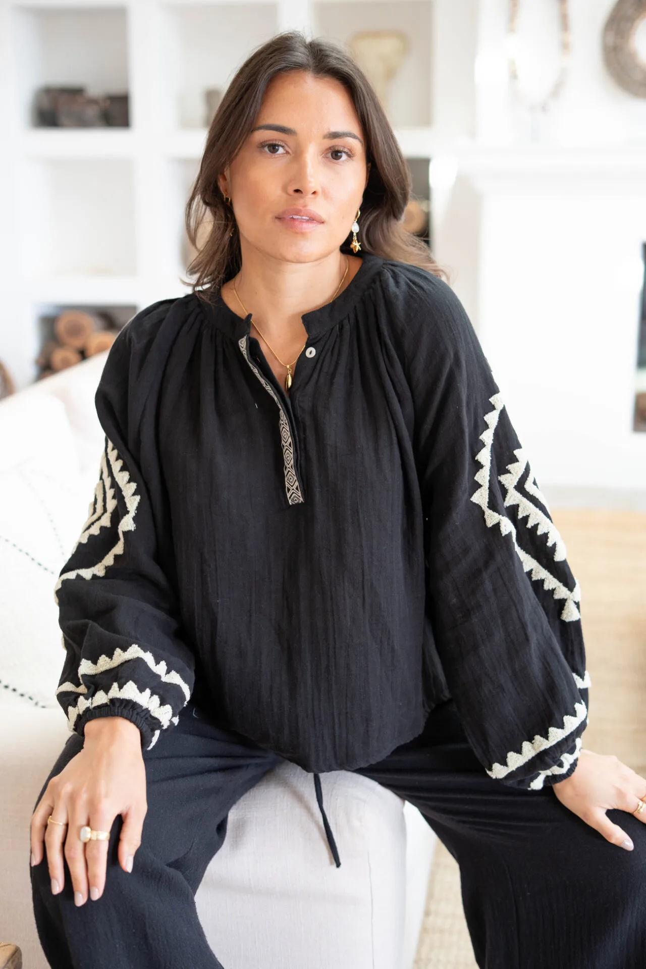 Blouse Ventana Libre Black 4 Blouse Ventana Libre Black - Afbeelding 4