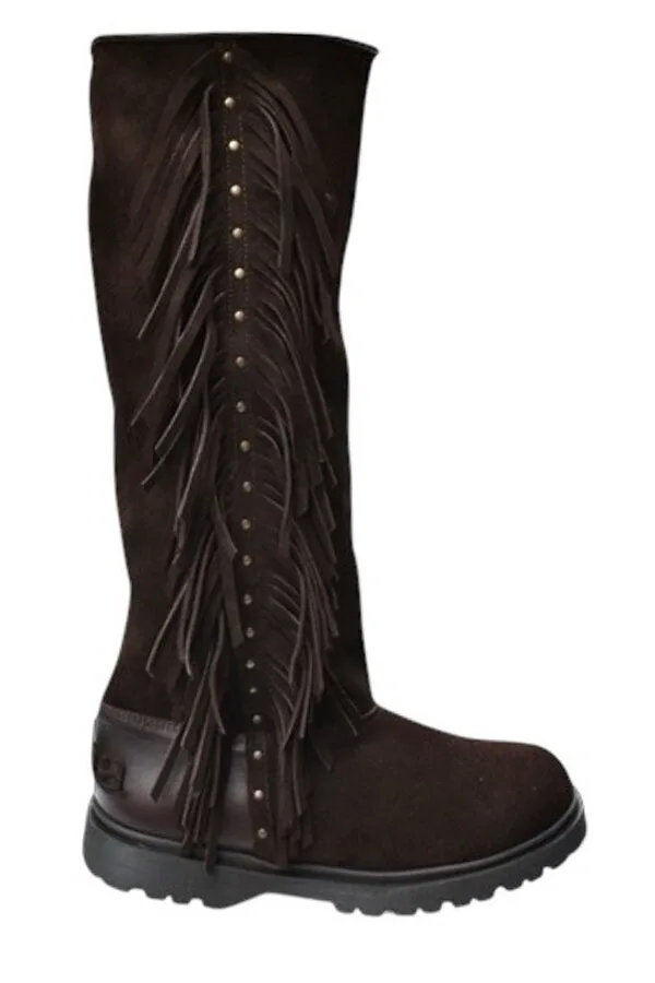 Fringe tall dark brown- Cha label