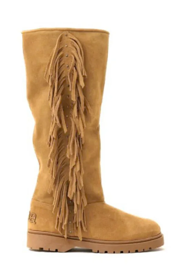 FRINGE TALL MUSHROOM WITH MERINO WOOL