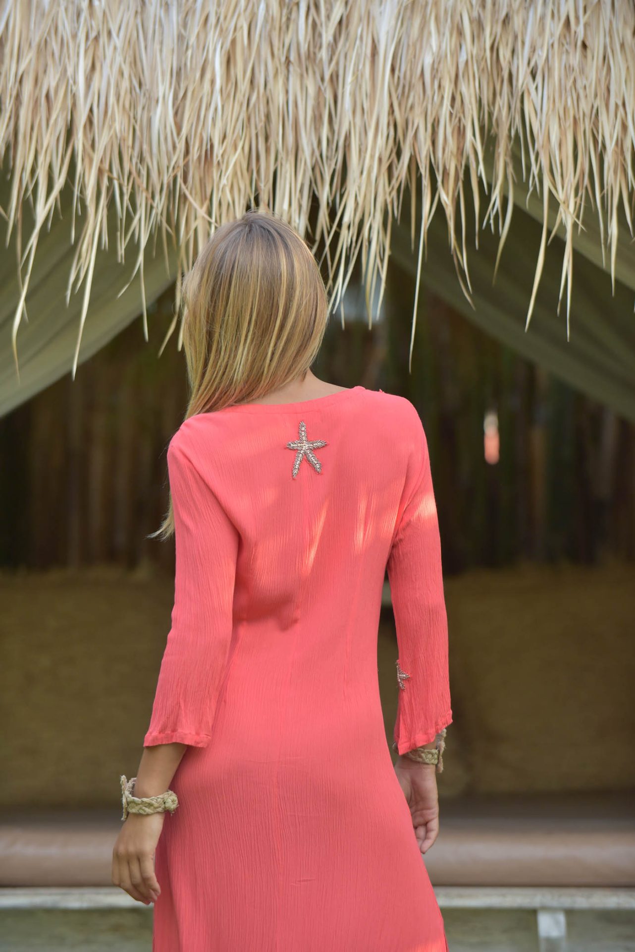 Kaftan Starfish, Coral/ Bronze - Hot Lava 7 Kaftan Starfish, Coral/ Bronze - Hot Lava - Image 7