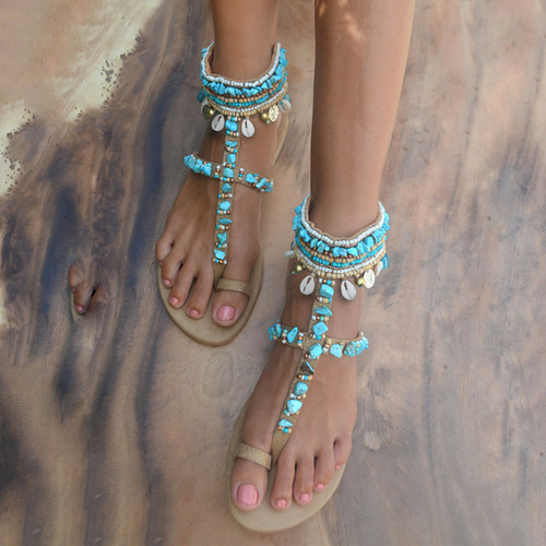 Sandal Indy Turquoise 3 Sandal Indy Turquoise - Afbeelding 3