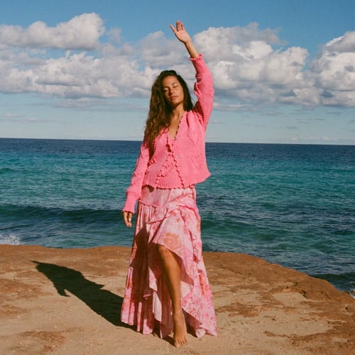 Long skirt tie-dye fantasy mix pink 8122805 Isla Ibiza Bonita 4 Long skirt tie-dye fantasy mix pink 8122805 Isla Ibiza Bonita - Afbeelding 4