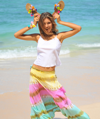 Slippers Brasil Mirror & Pompom Multi, Hot Lava 5 Slippers Brasil Mirror & Pompom Multi, Hot Lava - Afbeelding 5