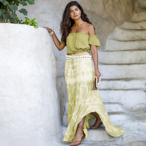 Top Bibienne - Olive - Hot Lava 2 Top Bibienne - Olive - Hot Lava – Image 2