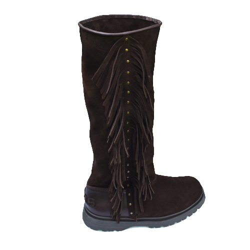 Fringe tall dark brown Merino 5 Fringe tall dark brown Merino - Image 5