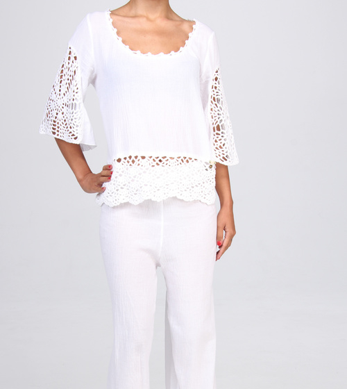 Blouse Crochet Isla Ibiza- White 3 Blouse Crochet Isla Ibiza- White - Imagen 3