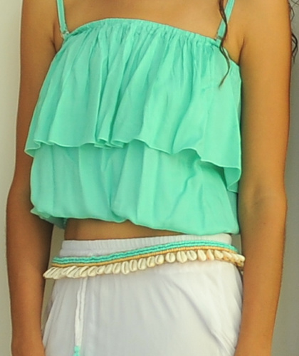 Ruffle Top - Azure - Hot Lava 6 Ruffle Top - Azure - Hot Lava - Image 6