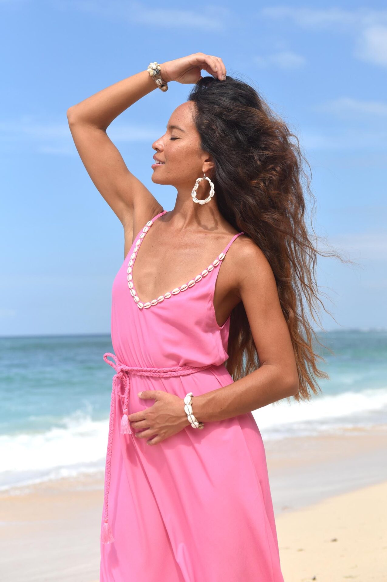 Dress Vesper Shell, Pink - Hot Lava 3 Dress Vesper Shell, Pink - Hot Lava – Image 3