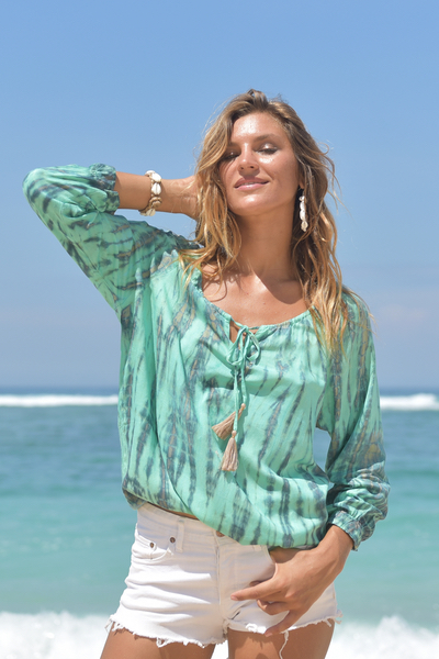 Blouse Charlie Moonstone, Emerald - Hot Lava 11 Blouse Charlie Moonstone, Emerald - Hot Lava - Image 11