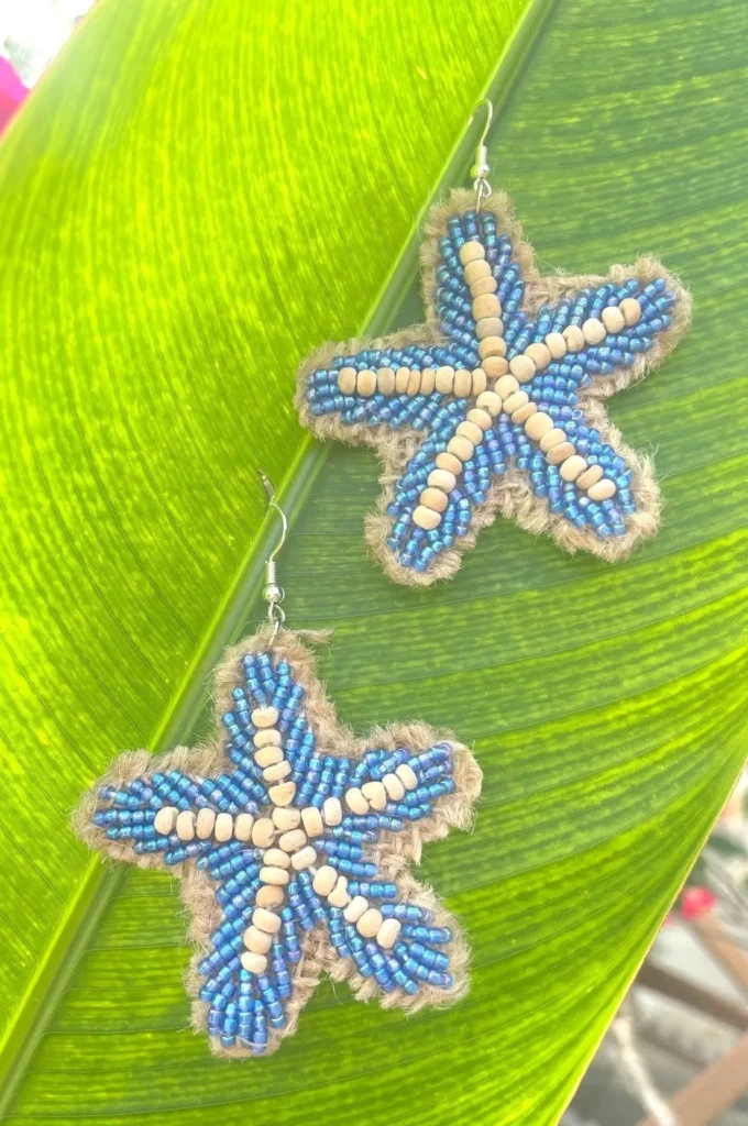 Sand in my Shoes 24 ERB10833ko Earring Starfish Kobalt