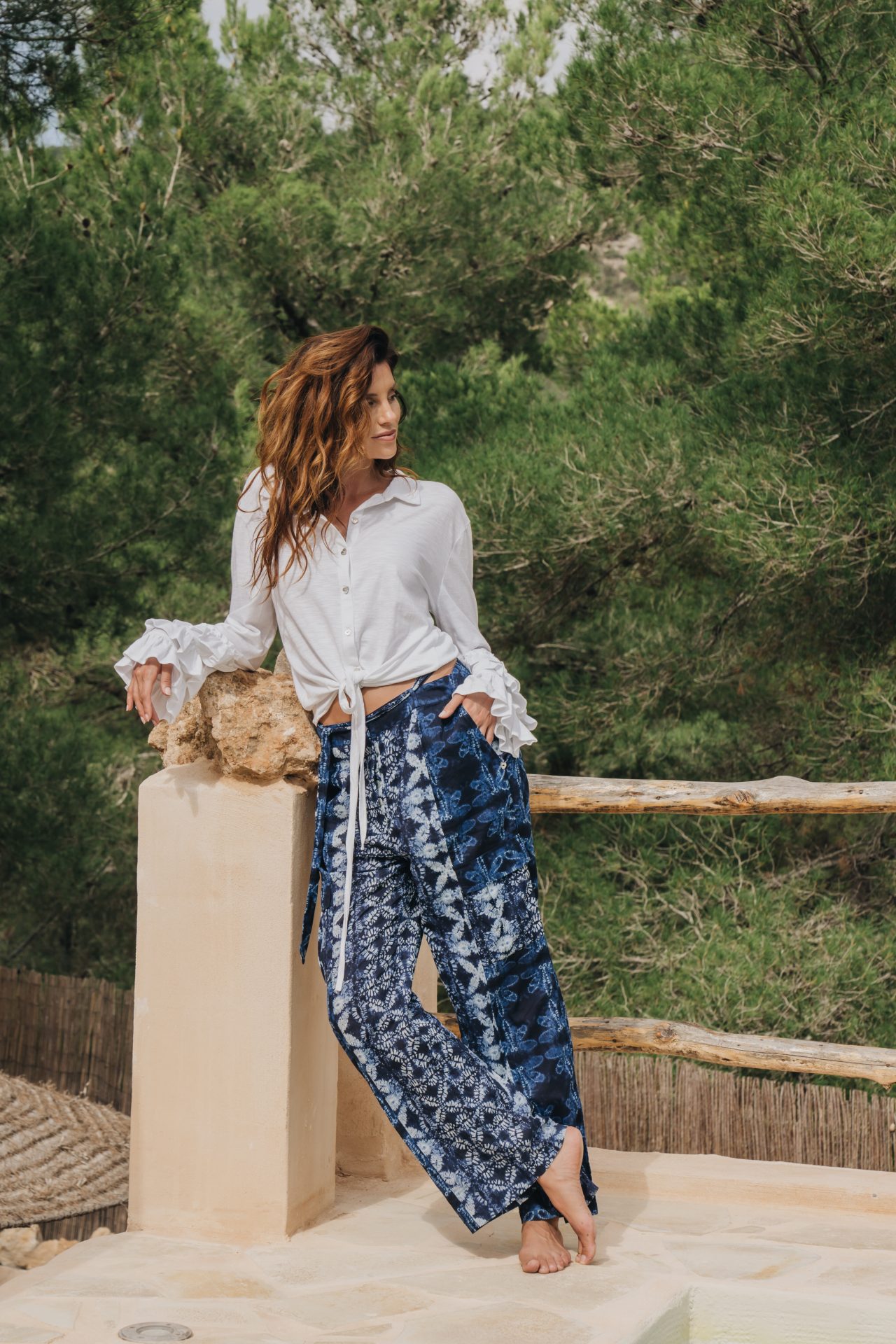 Baggy Cargo Trousers Azul Batik – Blue 8 Baggy Cargo Trousers Azul Batik – Blue – Image 8