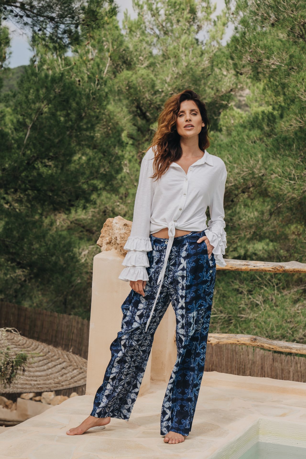 Baggy Cargo Trousers Azul Batik – Blue 6 Baggy Cargo Trousers Azul Batik – Blue – Image 6