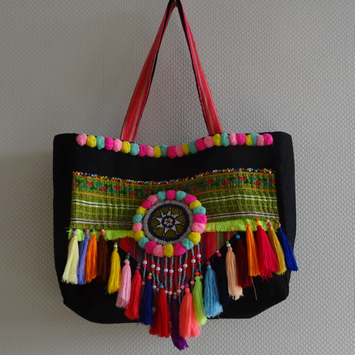 toscana pulseras beach bag zwart 3 toscana pulseras beach bag zwart - Afbeelding 3