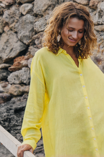 Oversized Blouse Des Vedra, Light – Yellow 3 Oversized Blouse Des Vedra, Light – Yellow - Afbeelding 3