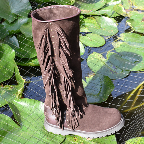 Fringe tall dark brown Merino 6 Fringe tall dark brown Merino - Image 6