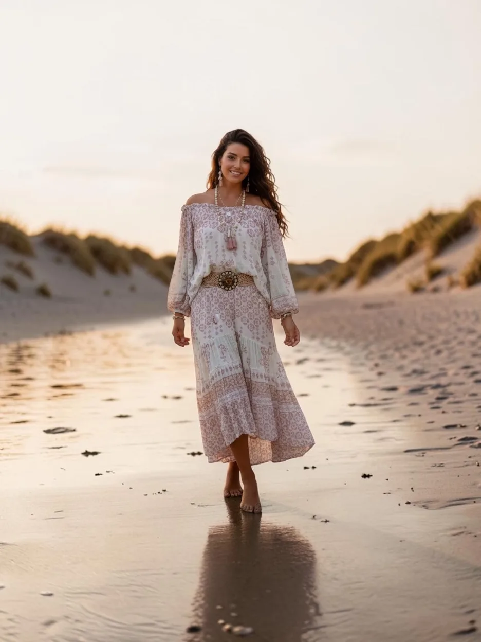 Rock Gypsy Sun Solaya Weiß - IBZ MODE 7 Skirt Gypsy Sun Solaya White - IBZ MODE – Bild 7