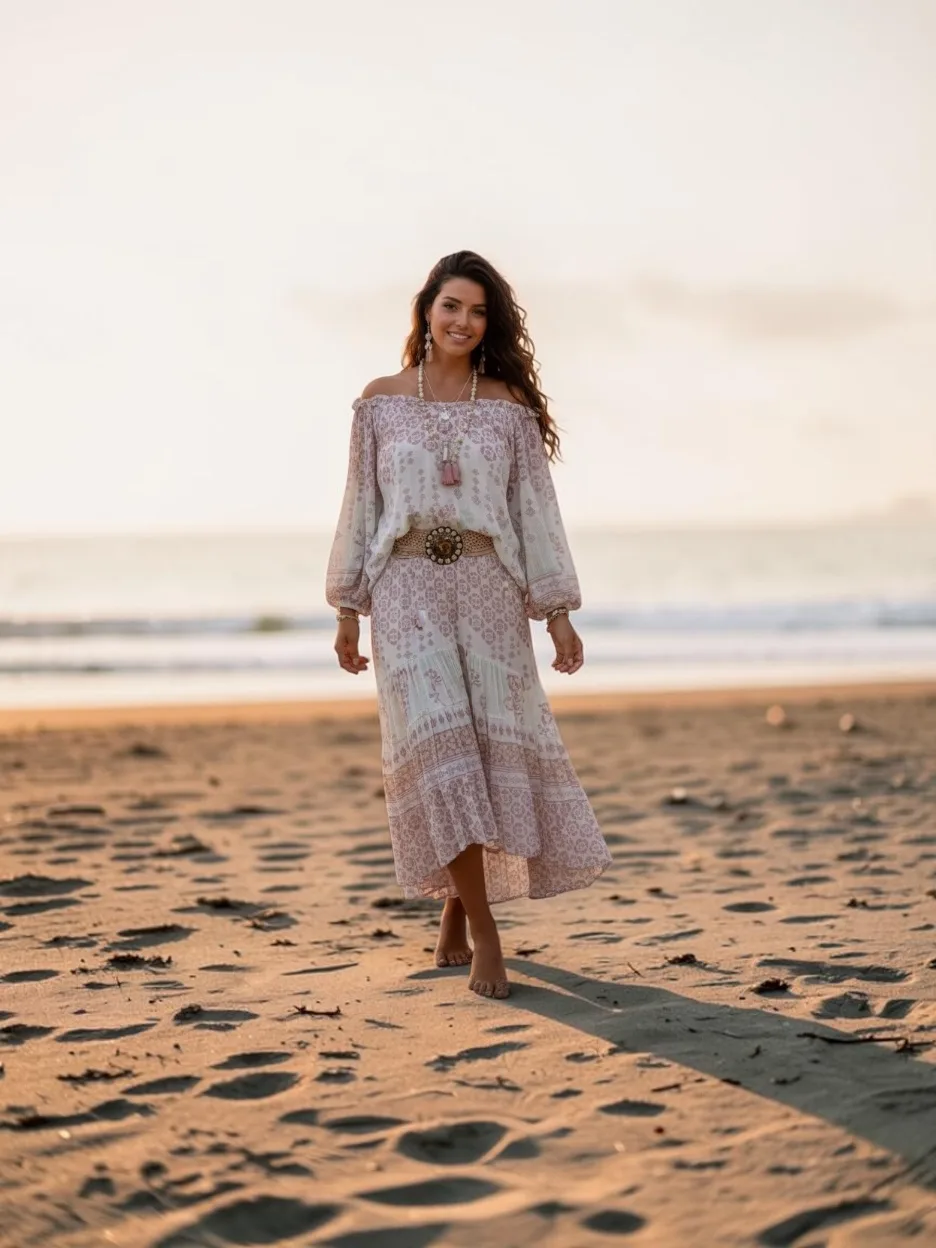 Rock Gypsy Sun Solaya Weiß - IBZ MODE 6 Skirt Gypsy Sun Solaya White - IBZ MODE – Bild 6