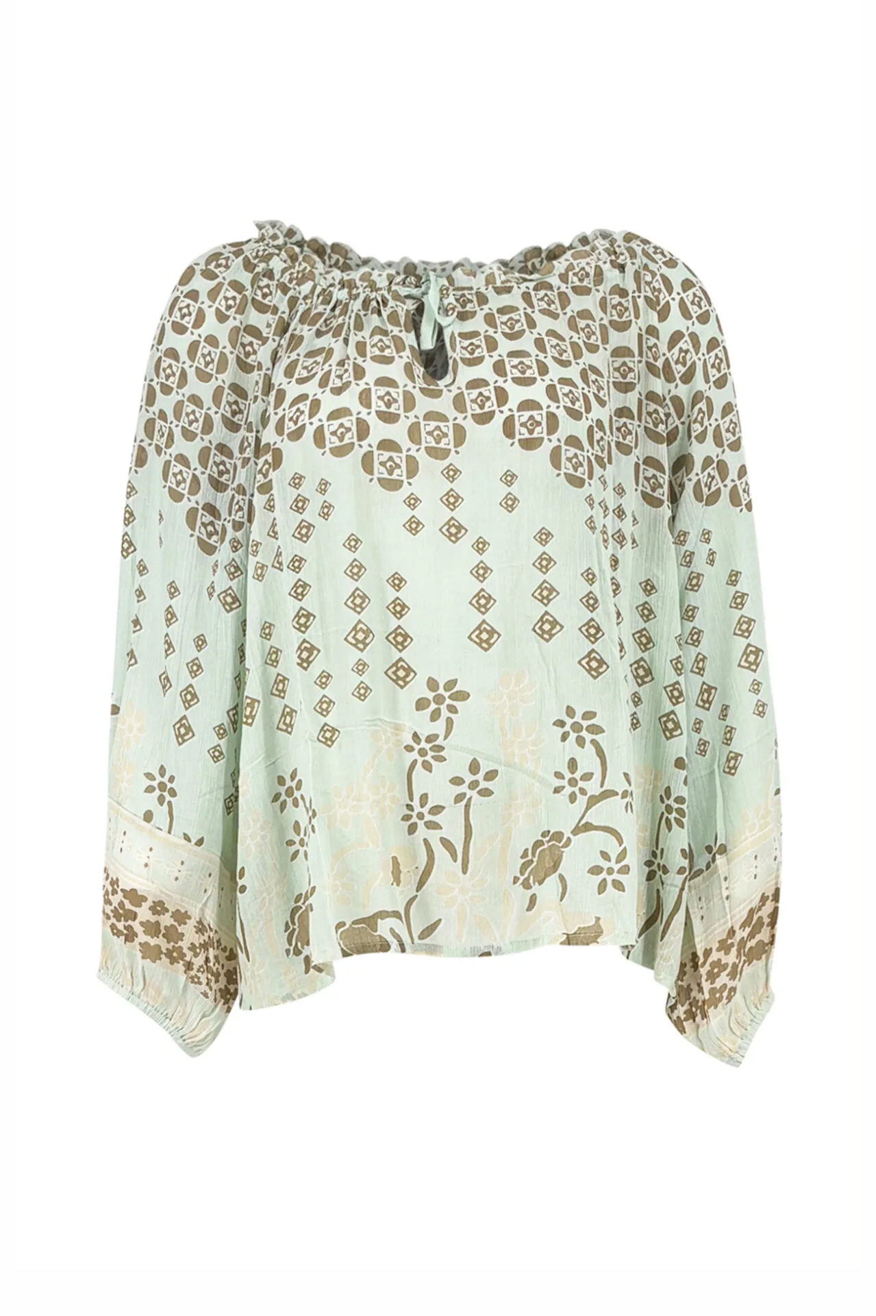 Blouse Helena Solaya Mint - IBZ MODE 2 Blouse Helena Solaya Mint - IBZ MODE - Image 2