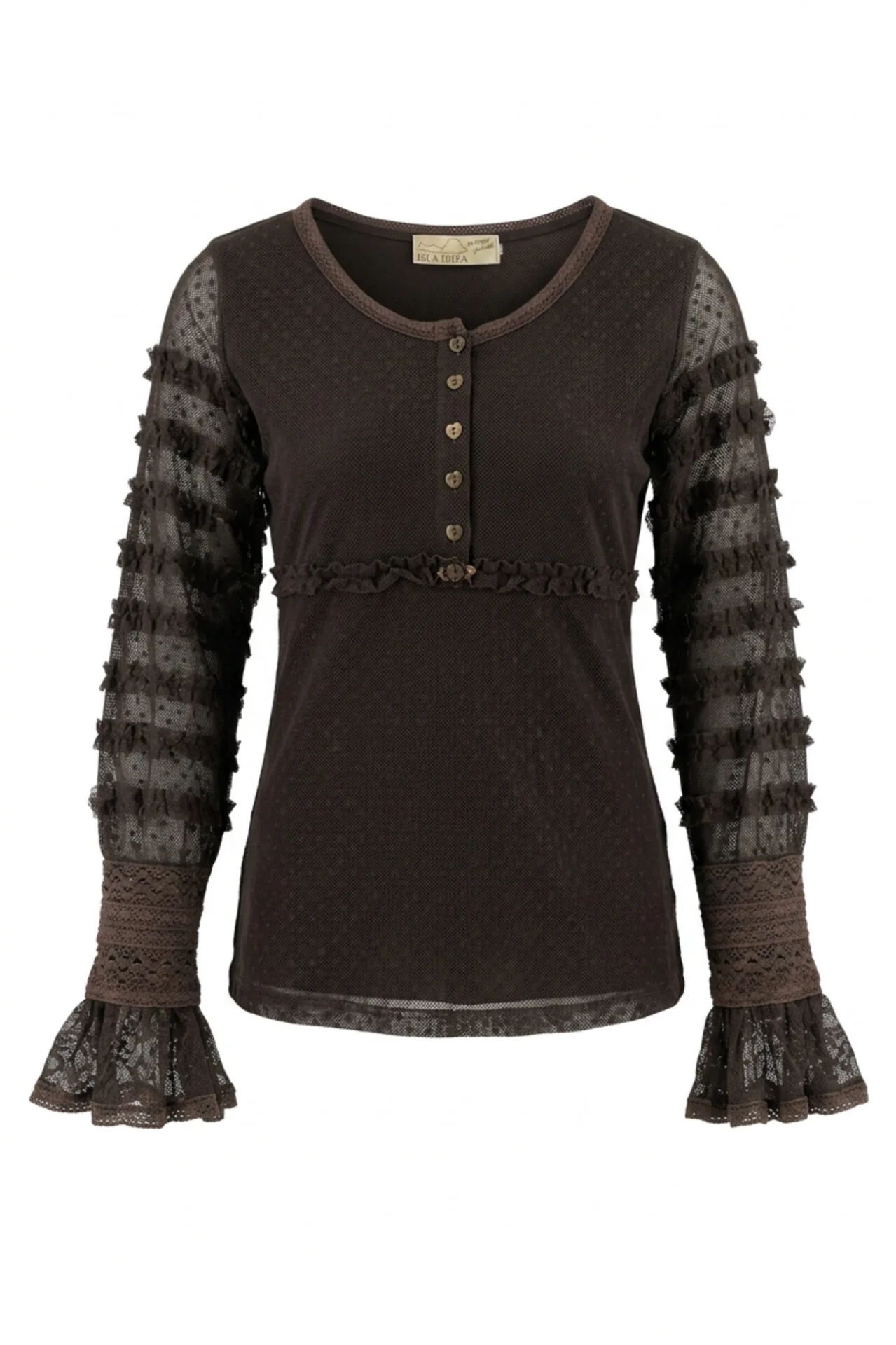 T-shirt Salina Dark Brown - Isla Ibiza Bonita 2 T-shirt Salina Dark Brown - Isla Ibiza Bonita - Afbeelding 2